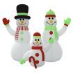 Inflatable Snowman Family with LEDs 360 cm