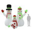 Inflatable Snowman Family with LEDs 360 cm