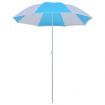 Beach Umbrella Shelter Blue and White 180 cm Fabric