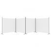 4-Panel Room Divider White 698x180 cm Fabric