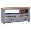 Corner TV Cabinet Grey 93x49x49 cm Solid Pine Panama Range