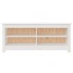 Shoe Bench White 110x38x45.5 cm Solid Wood Pine