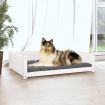 Dog Bed White 95.5x65.5x28 cm Solid Pine Wood