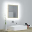 LED Bathroom Mirror Sonoma Oak 40x8.5x37 cm Acrylic