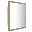 LED Bathroom Mirror Sonoma Oak 40x8.5x37 cm Acrylic