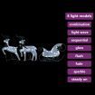 Reindeer & Sleigh Christmas Decoration 60 LEDs Outdoor White