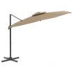 Double Top Cantilever Umbrella Taupe 400x300 cm