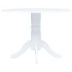 Dining Table White 106 cm Solid Rubber Wood