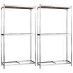 2-Layer Tire Racks 2 pcs Silver 110x40x180 cm Steel