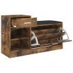 Shoe Bench Smoked Oak 94.5x31x57 cm Engineered Wood