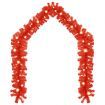 Christmas Garland with LED Lights 10 m Red