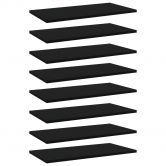 Bookshelf Boards 8 pcs Black 60x30x1.5 cm Engineered Wood