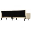 Sofa Bed with Cushions Cream Fabric