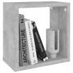 Wall Cube Shelves 4 pcs Concrete Grey 26x15x26 cm