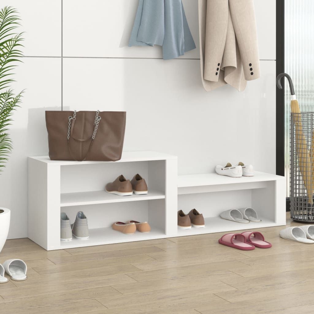 Shoe Cabinet White 150x35x45 cm Engineered Wood