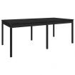 Garden Table Black 203.5x100x76 cm Solid Wood Pine