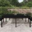 Garden Table Black 203.5x100x76 cm Solid Wood Pine