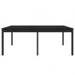 Garden Table Black 203.5x100x76 cm Solid Wood Pine