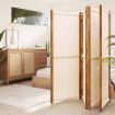 4-Panel Room Divider Cream White 280x180 cm