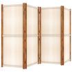 4-Panel Room Divider Cream White 280x180 cm