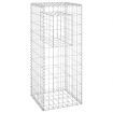 Gabion Basket Posts 2 pcs 40x40x100 cm Iron