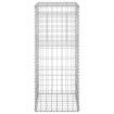 Gabion Basket Posts 2 pcs 40x40x100 cm Iron