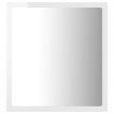 LED Bathroom Mirror High Gloss White 40x8.5x37 cm Acrylic