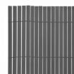 Double-Sided Garden Fence 90x400 cm Grey