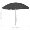 Beach Umbrella Anthracite 300 cm