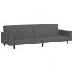 2-Seater Sofa Bed Dark Grey Velvet