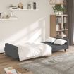 2-Seater Sofa Bed Dark Grey Velvet