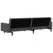 2-Seater Sofa Bed Dark Grey Velvet