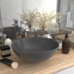 Bathroom Sink Ceramic Dark Grey Round