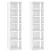 Shoe Cabinets 2 pcs High Gloss White 27.5x27x102 cm