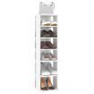 Shoe Cabinets 2 pcs High Gloss White 27.5x27x102 cm