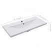 Built-in Basin 91x39.5x18.5 cm Ceramic White