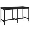 Garden Table Black 203.5x90x110 cm Solid Wood Pine