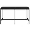 Garden Table Black 203.5x90x110 cm Solid Wood Pine