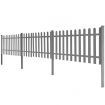 Picket Fence with Posts 3 pcs WPC 600x60 cm