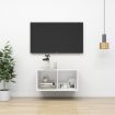 Wall-mounted TV Cabinet White 37x37x72 cm Engineered Wood