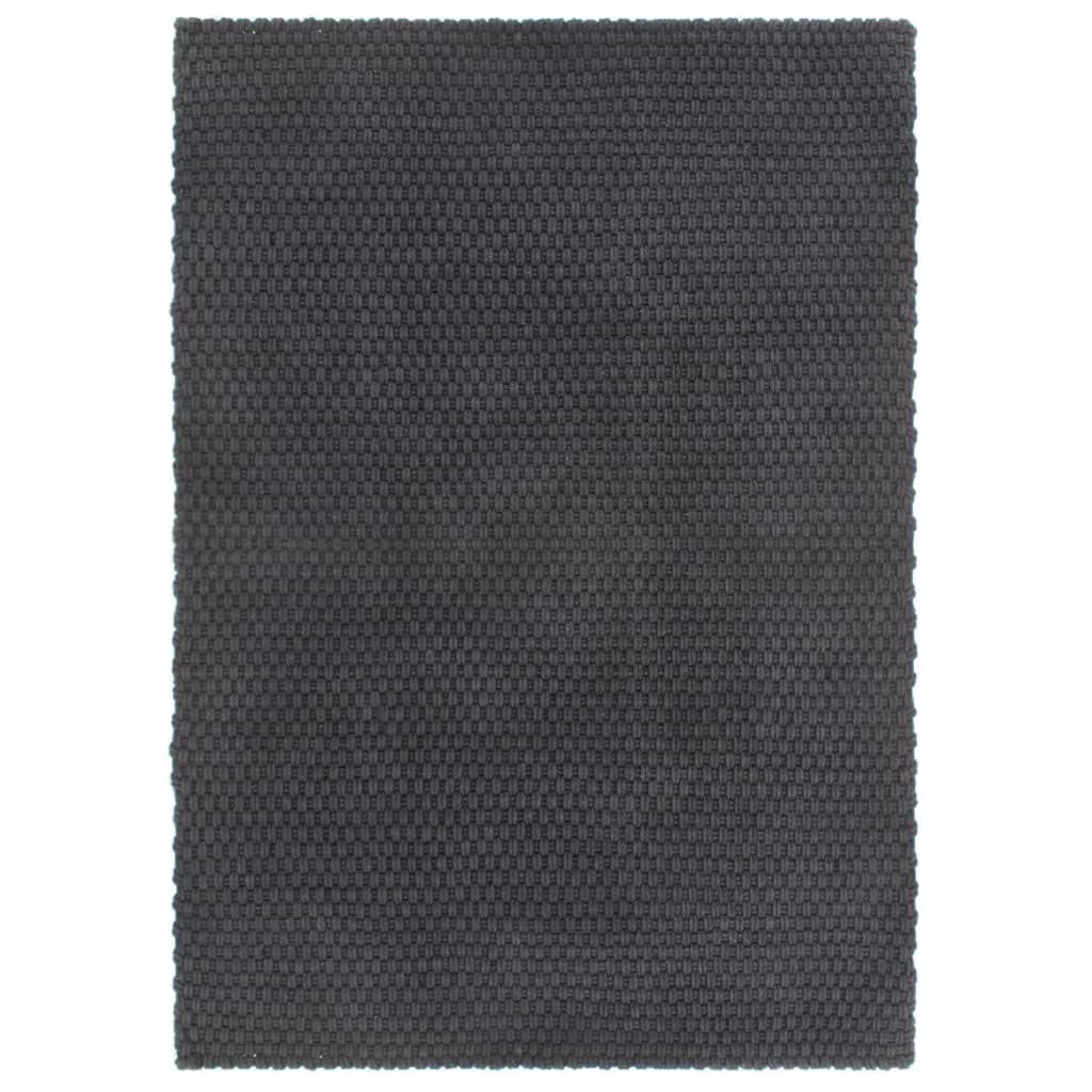 Rug Rectangular Anthracite 120x180 cm Cotton