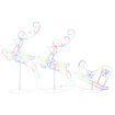 Acrylic Christmas Flying Reindeer&Sleigh 260x21x87cm Colourful