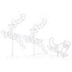 Acrylic Christmas Flying Reindeer&Sleigh 260x21x87cm Colourful