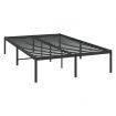 Metal Bed Frame Black 137x187 cm Double