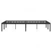 Metal Bed Frame Black 137x187 cm Double