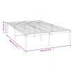 Metal Bed Frame Black 137x187 cm Double