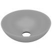 Bathroom Sink Ceramic Light Grey Round