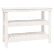 Work Bench White 110.5x50x80 cm Solid Wood Pine