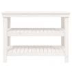 Work Bench White 110.5x50x80 cm Solid Wood Pine