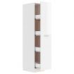 Apothecary Cabinet High Gloss White 30x42.5x150 cm Engineered Wood